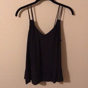 Gap Black Peplum Tank Top